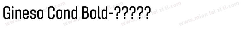 Gineso Cond Bold字体转换